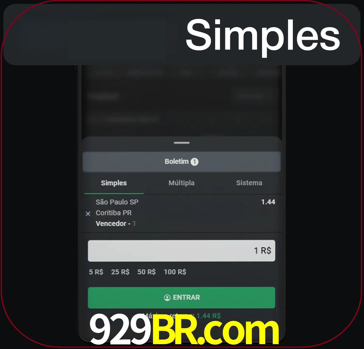 Ganhe seu dinheiro certo com uma única aposta.