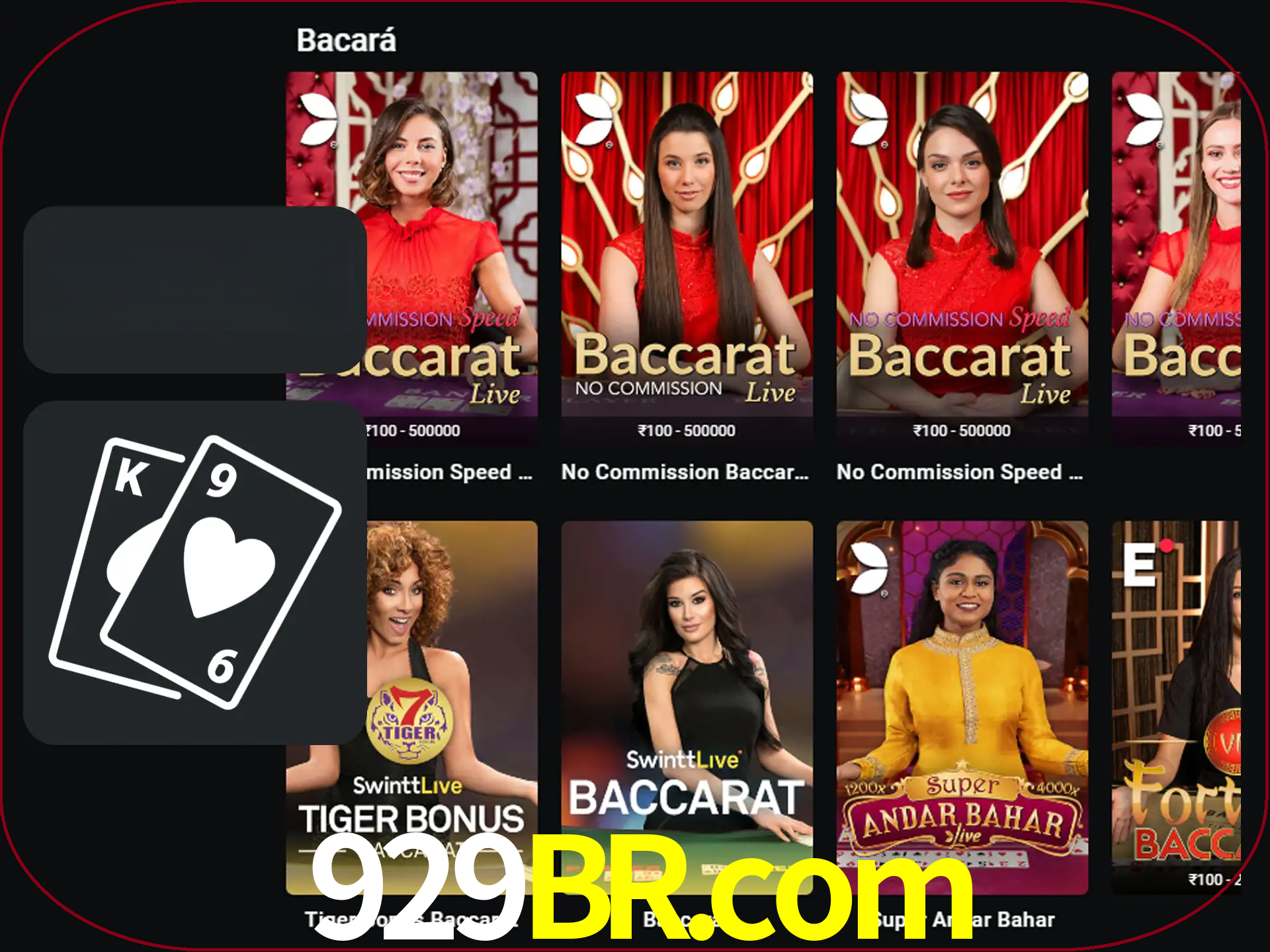 Ganhe muito dinheiro jogando jogos de bacará.